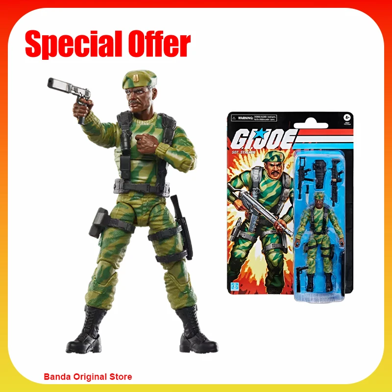 100% Original Hasbro Gijoe Classified Series Retro Cardback Sgt Stalker Anime Action Collection Figures Model Toys