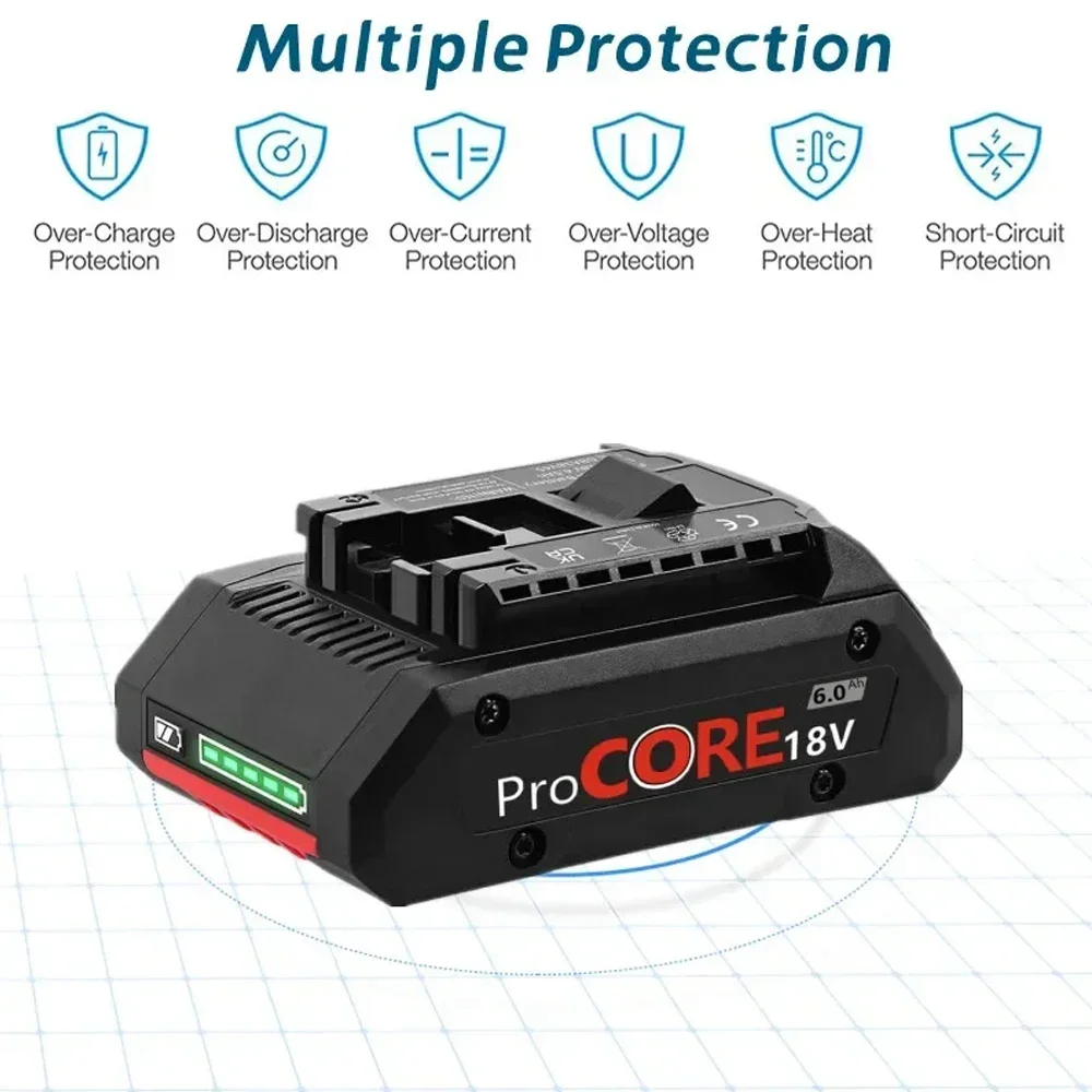 18 volt lithium-ion battery suitable for Bosch power tool replacement battery BAT609 BAT61821700 power battery pack