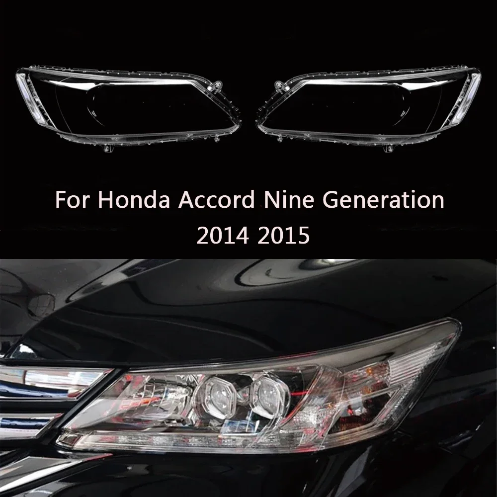 HTTCY For Honda Accord 9 Nine Generation 2014 2015 Headlight Cover Lens Glass Shell Front Headlamp Auto Light Lampshade