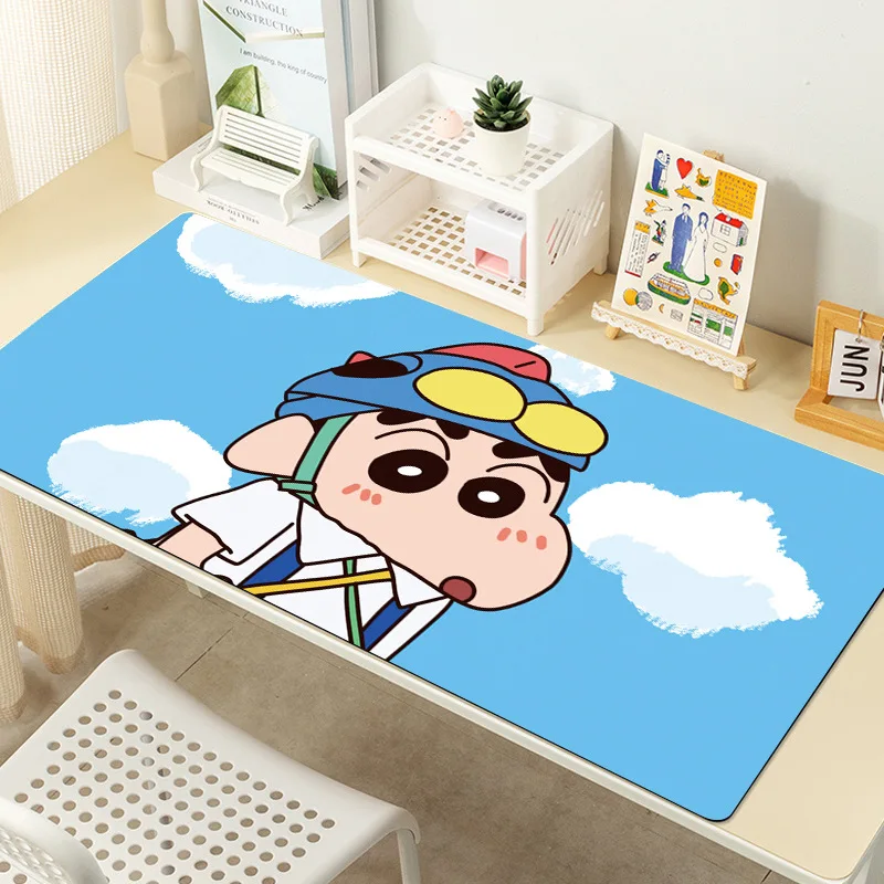 

Kawaii Crayon Shin-chan Mouse Pad Oversized Anti-slip Gaming Mousepad for Laptop Computer 400x900 Locked Edge Design Mouse Pads