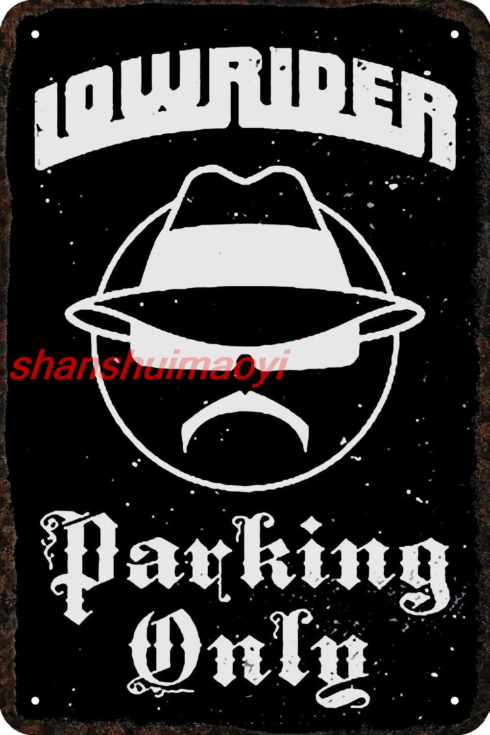 Metal Signs Lowrider Parking Only Vintage Tin Sign Funny Art Wall Decorations for Home Man Cave Bedroom Bar Bathroom 8x12 I HAI