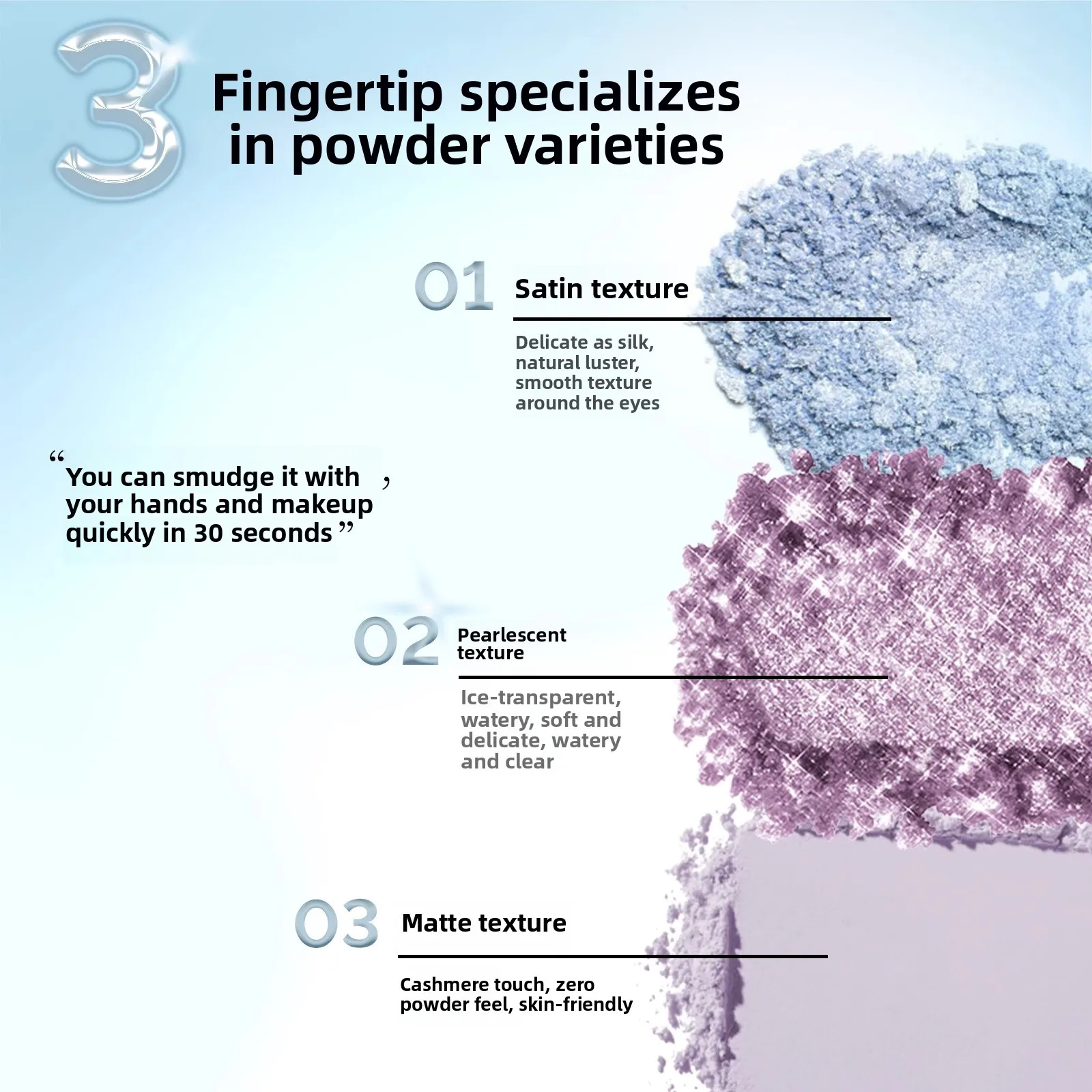 HYNTOOR 2 Colors Matte Satin Flash Low Saturation Long-lasting Delicate Beauty Eye Shadow Palette Cosmetics  3g