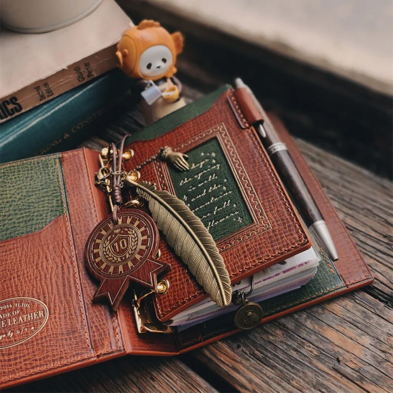 Меняющий цвет масляный воск кожа ручной работы A5A6A7 ретро-довідник с отрывными листами