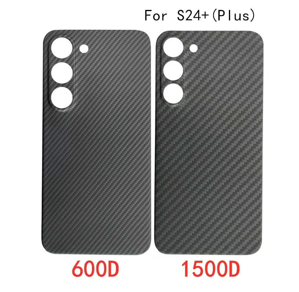 Amstar Carbon Fiber Lens Protection Case for Samsung Galaxy S24 Plus Ultra 600D / 1500D Ultra-thin Aramid Fiber