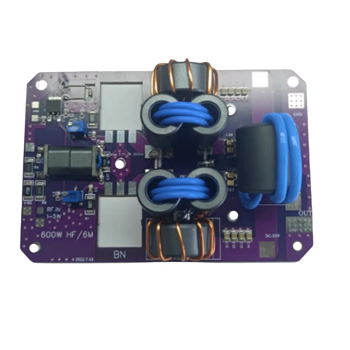 DT75BG HF600W 1.8M-54MHz Short Wave Amplifier SSB Linear Power Amplifier Board for AM FM CW HAM Shortwave Radio Station