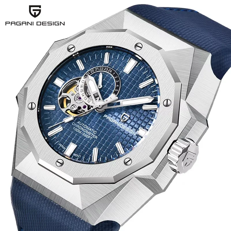 PAGANI DESIGN 2024New Men's Mechanical Wristwatches Luxurious Sapphire Glass Sports Waterproof Stainless Watch for Men PD-YS010