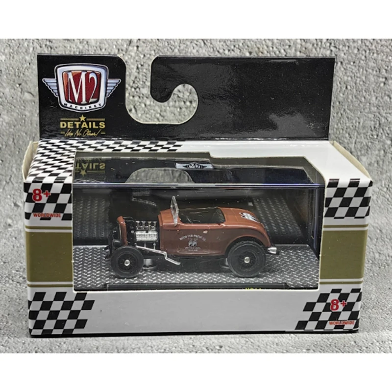 Diecast Alloy 1:64 Scale M2 Ford Three Window Coup/Roadster Moon Eye Series Model Car Collection Holiday Gift Toys