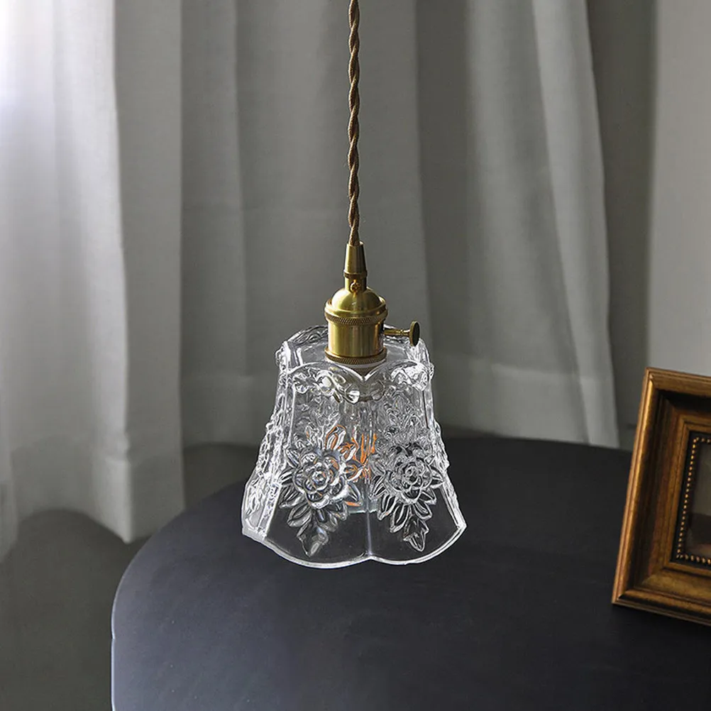 

Ретро-подвесной светильник из резного стекла, элегантная потолочная лампа для дома, кафе, бара, гостиной, золотой подвесной светильник