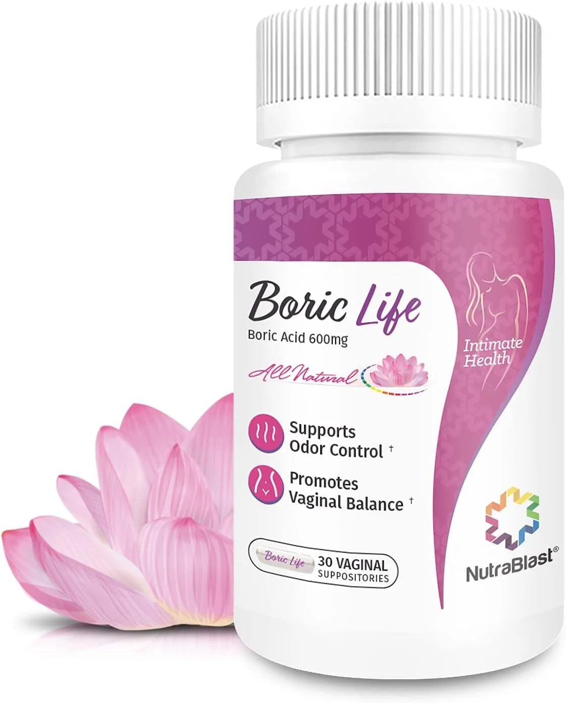 

Boric Acid Vaginal Suppositories - Promotes Healthy Balance of Private Parts and Maintains Vaginal Health