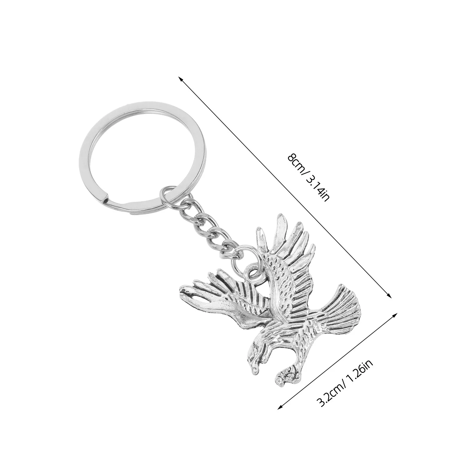20Pcs Keychain Lightweight Metal Pendant Bag Charm for Handbag Backpack Miniature Keychain Accessories Retro
