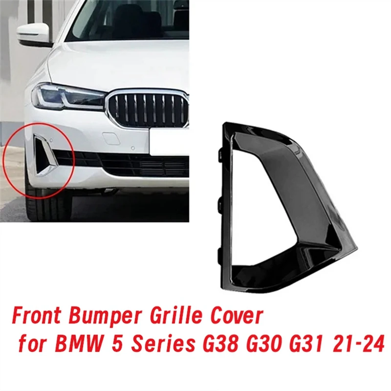 Car Front Bumper Grille Cover For BMW 5 Series G38 G30 G31 21-24 Air Duct Brake Trim Case Frame