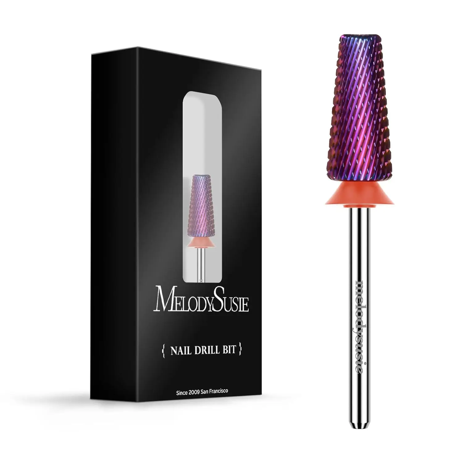 

5 in 1 Carbide Nail Drill Bits, 3/32'' Tungsten Multi-function for Manicure Pedicure Cuticle Gel Polishing, Fine, Purple