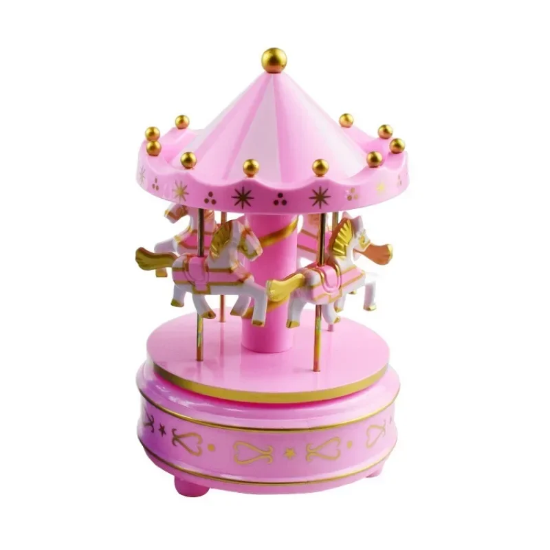 Merry-go-round music box children\'s creative toys music box cake baking ornaments Christmas decorations birthday gifts.