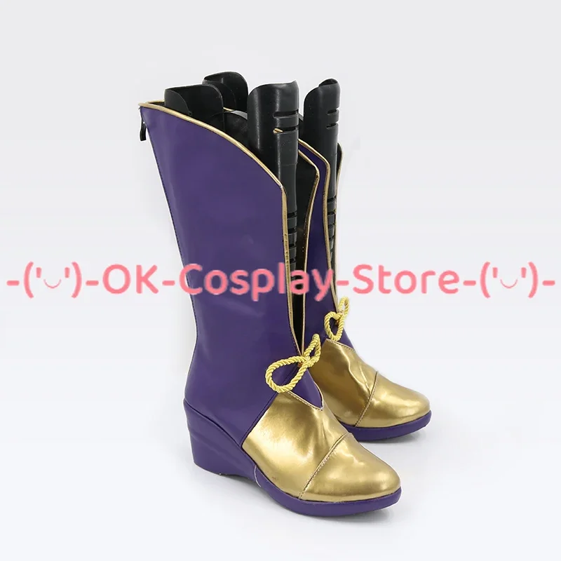 [Customized Size] LOL Spirit Blossom Soraka Cosplay Shoes Game Roleplay Costume Prop Halloween Carnival Party Boots PU Leather