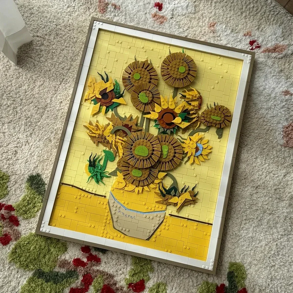 Sunflower Drawing Board 31215 Building Blocks Sets Compatible with Legoed Particles Suitable for Christmas Gifts 2615pcs