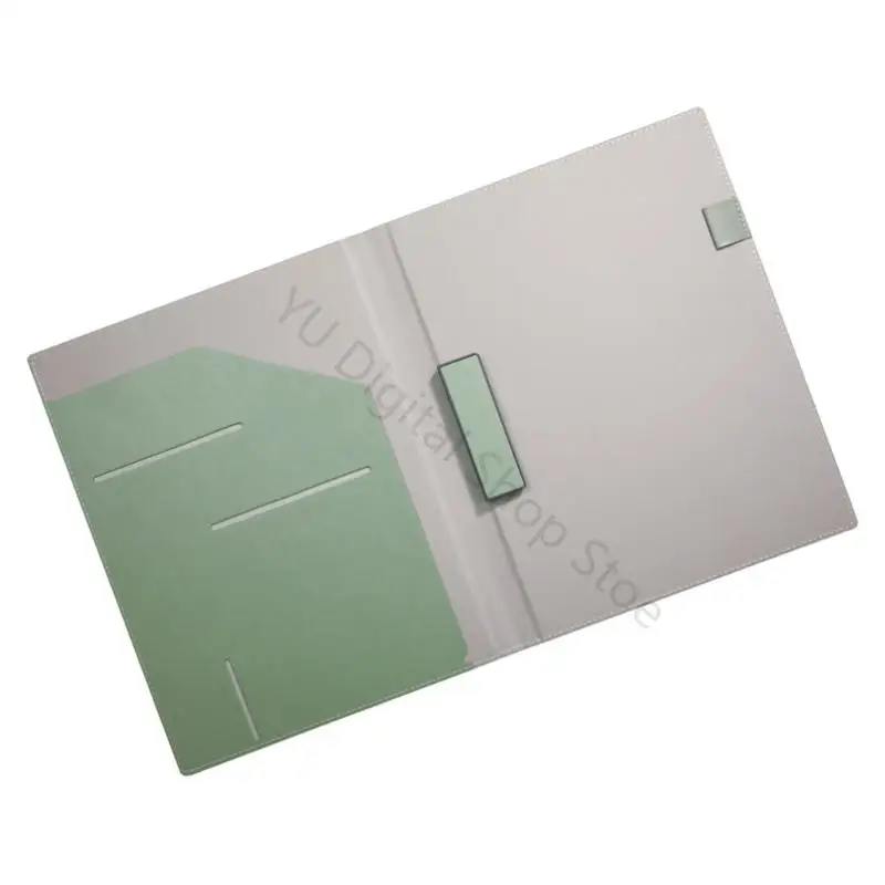 96BA PU-Leder-Konferenzmappe, Datei-Organizer mit mehreren Taschen für Firmenmeetings und akademische Präsentationen – Detail 10