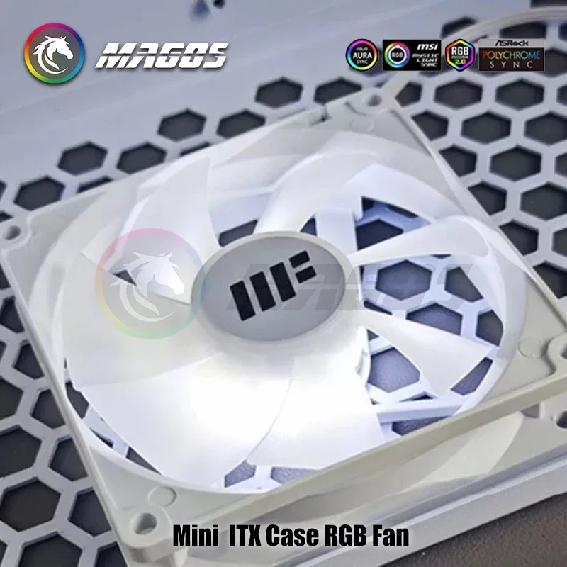 

Корпус Mini ITX, вентилятор ARGB, 8/9 см, вентилятор радиатора водяного/воздушного охлаждения, 9025/8025, охладитель, материнская плата, 5 В, SYNC + 4-контактный ШИМ
