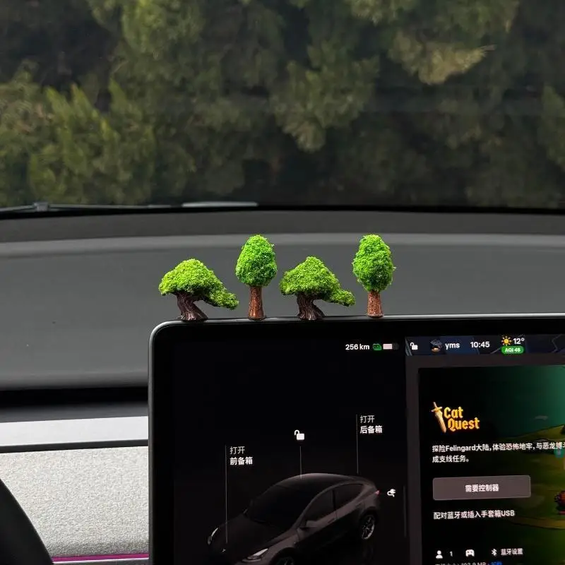 Green Fortune Wishing Tree Natural Fresh Odorless 2/3/4Pcs Large Size Car Interior Decor Accessory