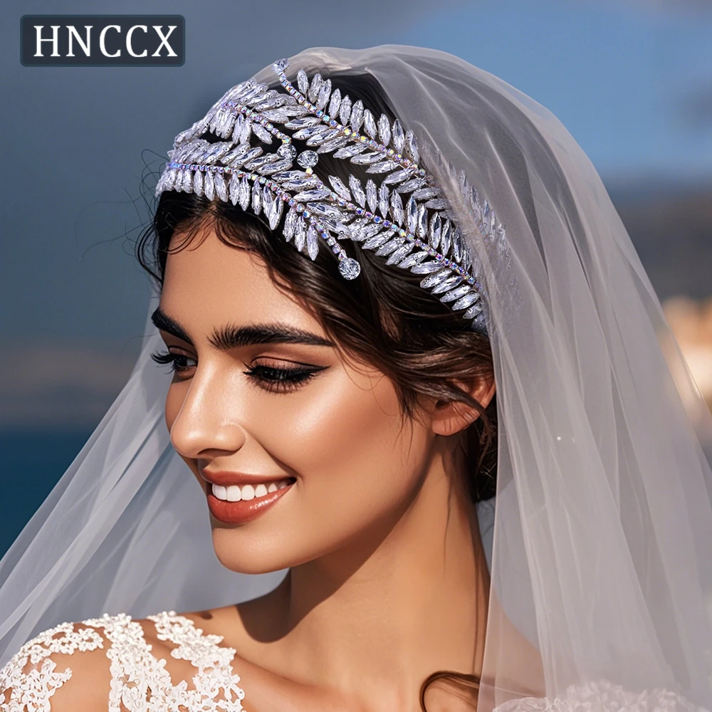 

YouLaPan Shiny Rhinestone Wedding Hair Accessories Elegant Bridal Jewelry Headband Fashion Women Headwear Modern Headpiece HP419