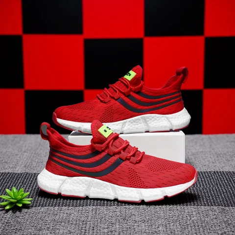 Sneakers Running Men Casual Sports Shoes Breathable Lightweight Sneakers Anti-slip Flats Outdoor Running Walking Tenis Athletic Jogging Shoes