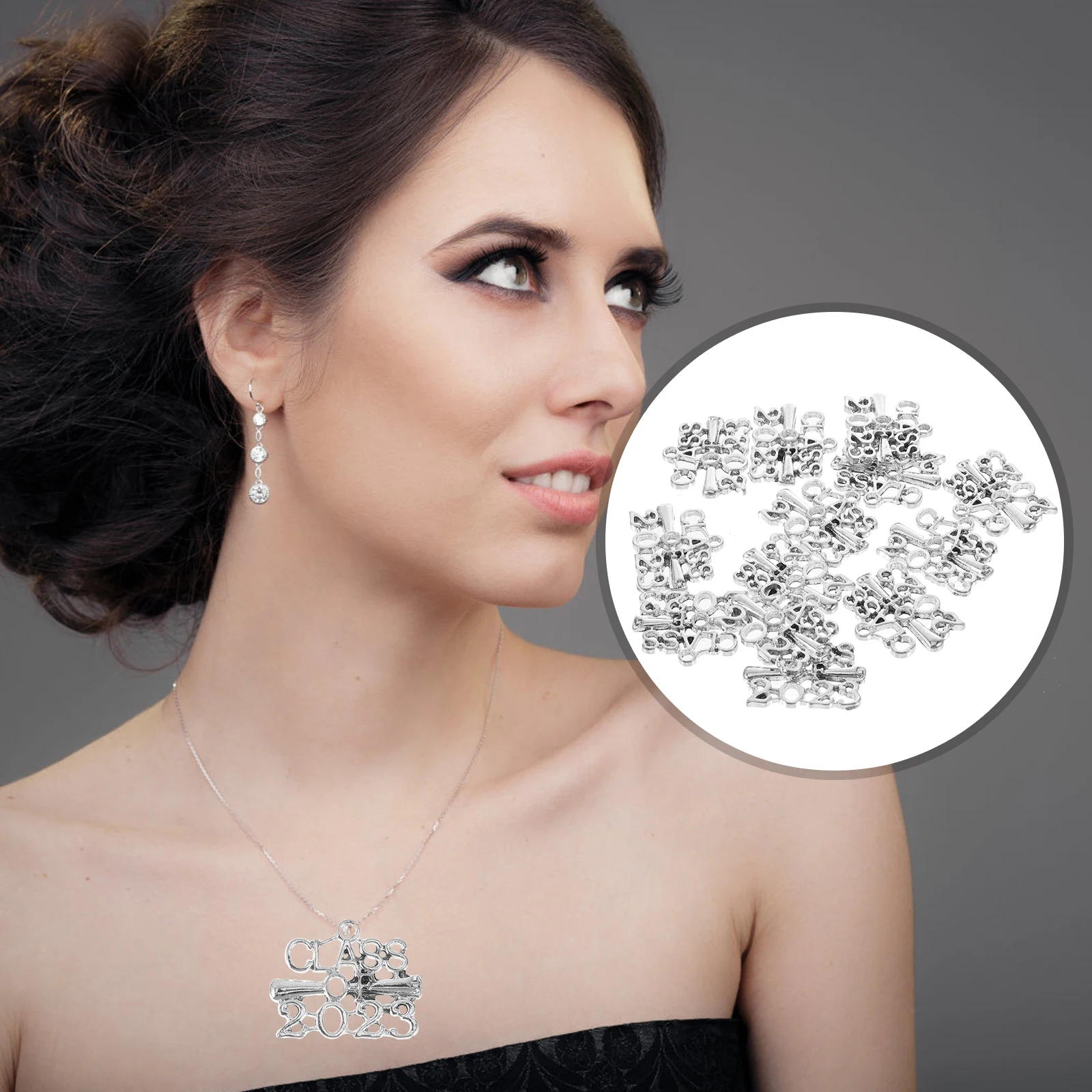 

20pcs Graduation Pendant Charms Decorative Hanging DIY Keychain Necklace Jewelry Making Lightweight Grad Charms Durable