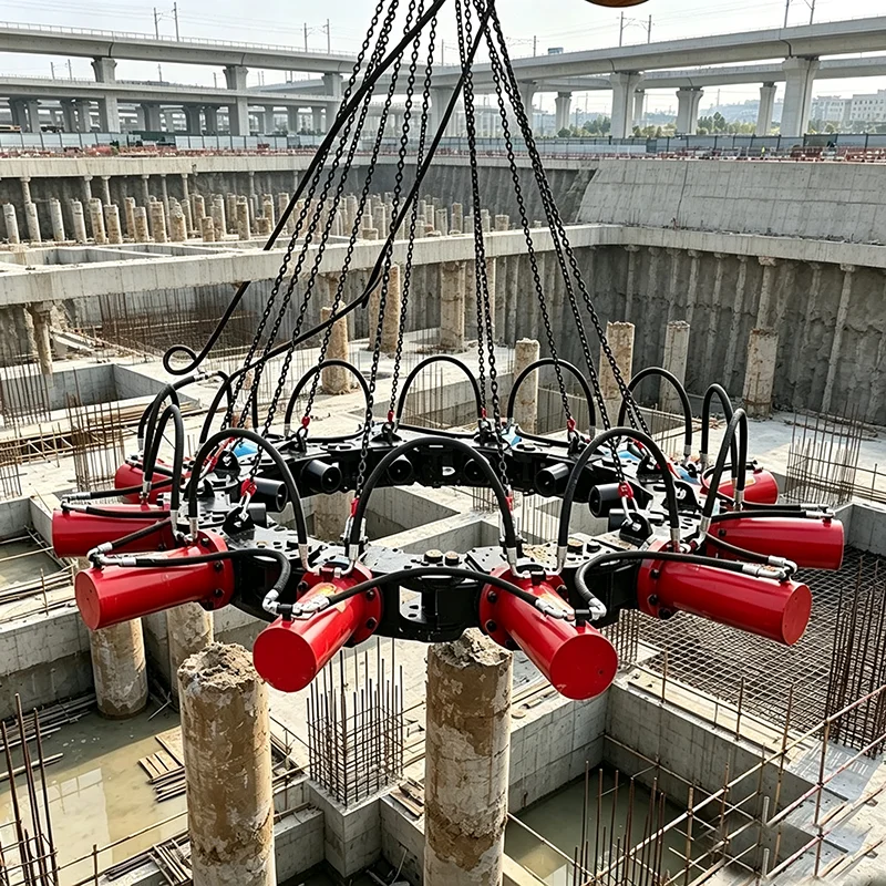 Precast Concrete PHC Pile Hydraulic Cutter Excavator Attachment Pile Head Breaking Equipment