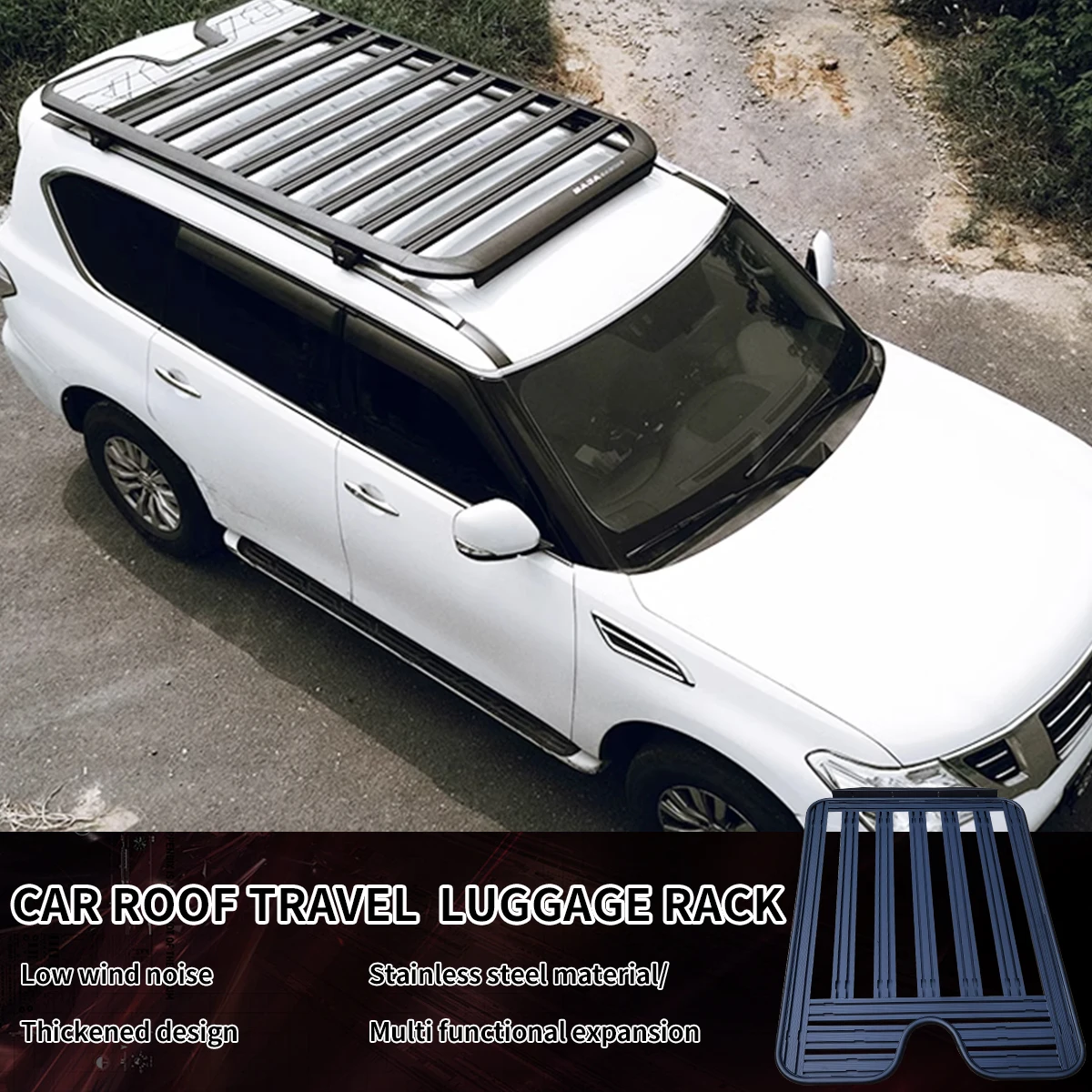 

Factory Hot Selling The Roof Platform Rail Bracket Is Suitable for Off-road Parts of the Touareg Y62 Land Cruiser LC200 Ca