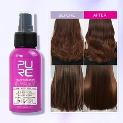 PURC Spray de protección térmica, aceite de argán, alisado, tratamiento profesional de queratina para el cabello, productos para el cuidado del cabello