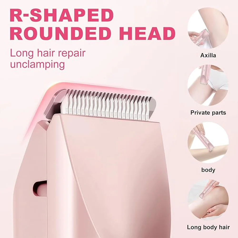 

PIRKPON Bikini Trimmer for Women Painless Electric Razors for Silk Skin Cordless Body Shaver for Trip Lady Facial Razor IPX7