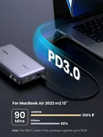 NEWIn Stock UGREEN 145W Power Bank 25000mAh Portable Charger USB C 3-Port PD3.0 Battery Pack Digital Display 65W Fast Recharge
