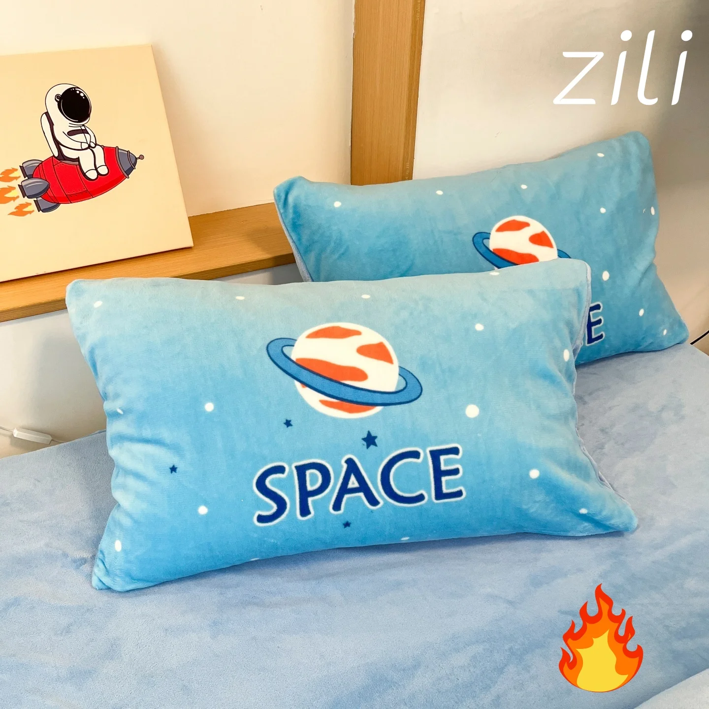 Cartoon Pillow Cover , Warm Kids Pillow Case ,Winter Bedding Pillowcase ,A Class Pillowcovers for Kids Children Baby Newborn
