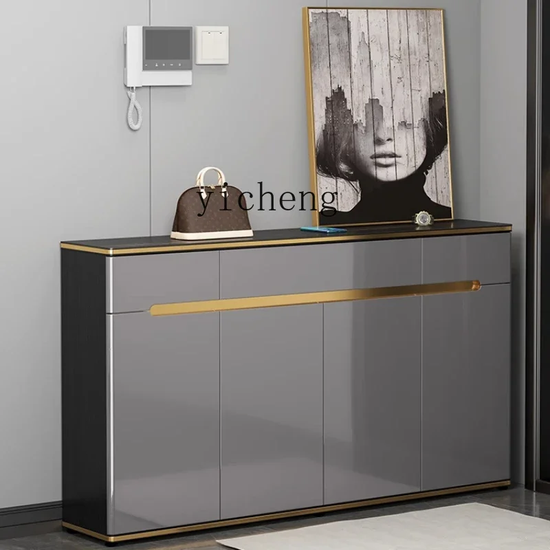 

D4-2 light luxury rock slab shoe cabinet household large capacity space saving simple modern mystery cabinet foyer cabinet