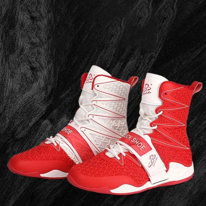 High quality men's and women's wrestling shoes Fashion simple lightweight fitness shoes Professional boxing shoes Anti-skid