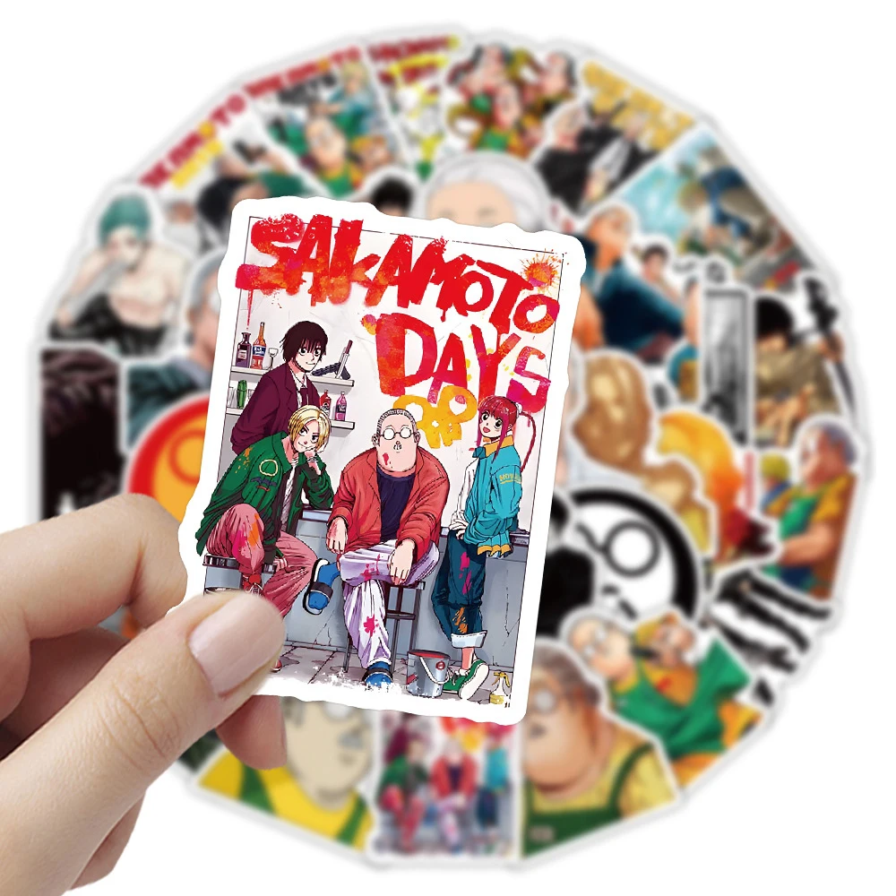 

10/30/60pcs Cartoon Sakamoto Days Graffiti Stickers Cool Japanese Anime Decals Phone Skateboard Notebook Classic Manga Sticker