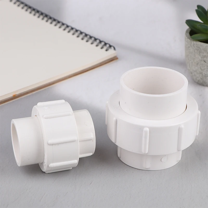 1 peça 20/25/32/40/50mm rosca fêmea dupla conector de união de pvc tanque de peixes junta removível acessórios de irrigação de jardim