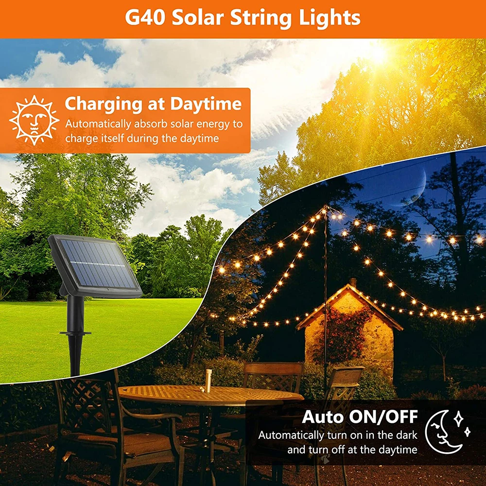 Solar Led Light Outdoor String Lights Wedding Decoration Fairy Lights Party Street Garland Garden Decoration Outdoor