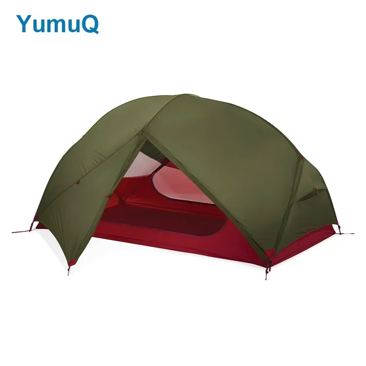 YumuQ Camping Gear Backpacking Pyramid Trekker Tent Ultra Light Two 3 Person With Bed Canopy