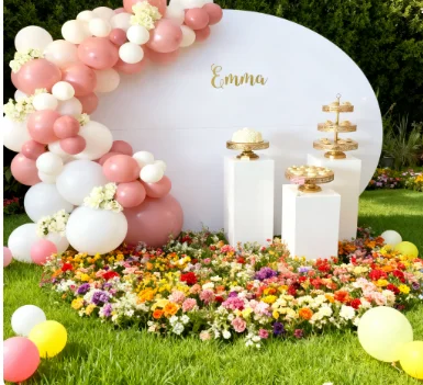 

Высококачественный белый круглый ментальный железный прямоугольный плинтус и фон свадебная витрина для свадебной сцены qq111