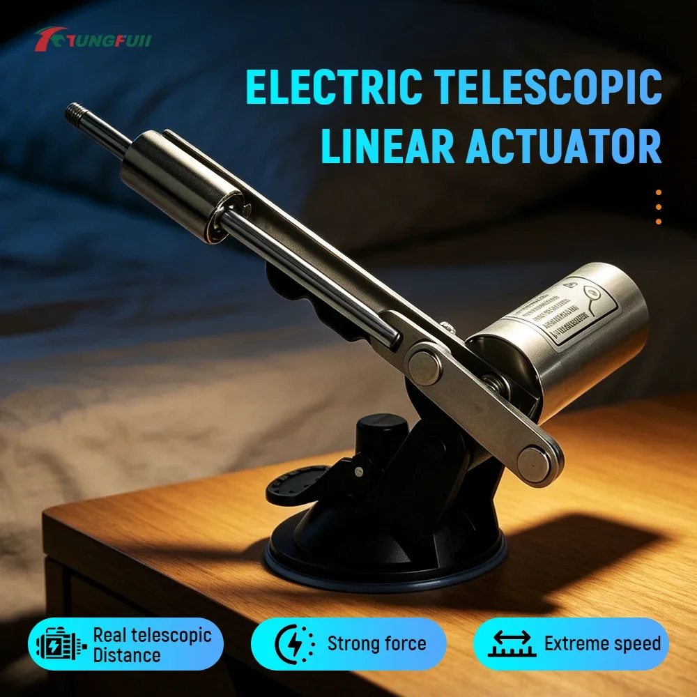 Actuador Lineal Compacto TUNGFULL de 39 mm de Carrera, Actuador de Motor de CC de 24 V, Dispositivo de Empuje Lineal de Velocidad Ajustable