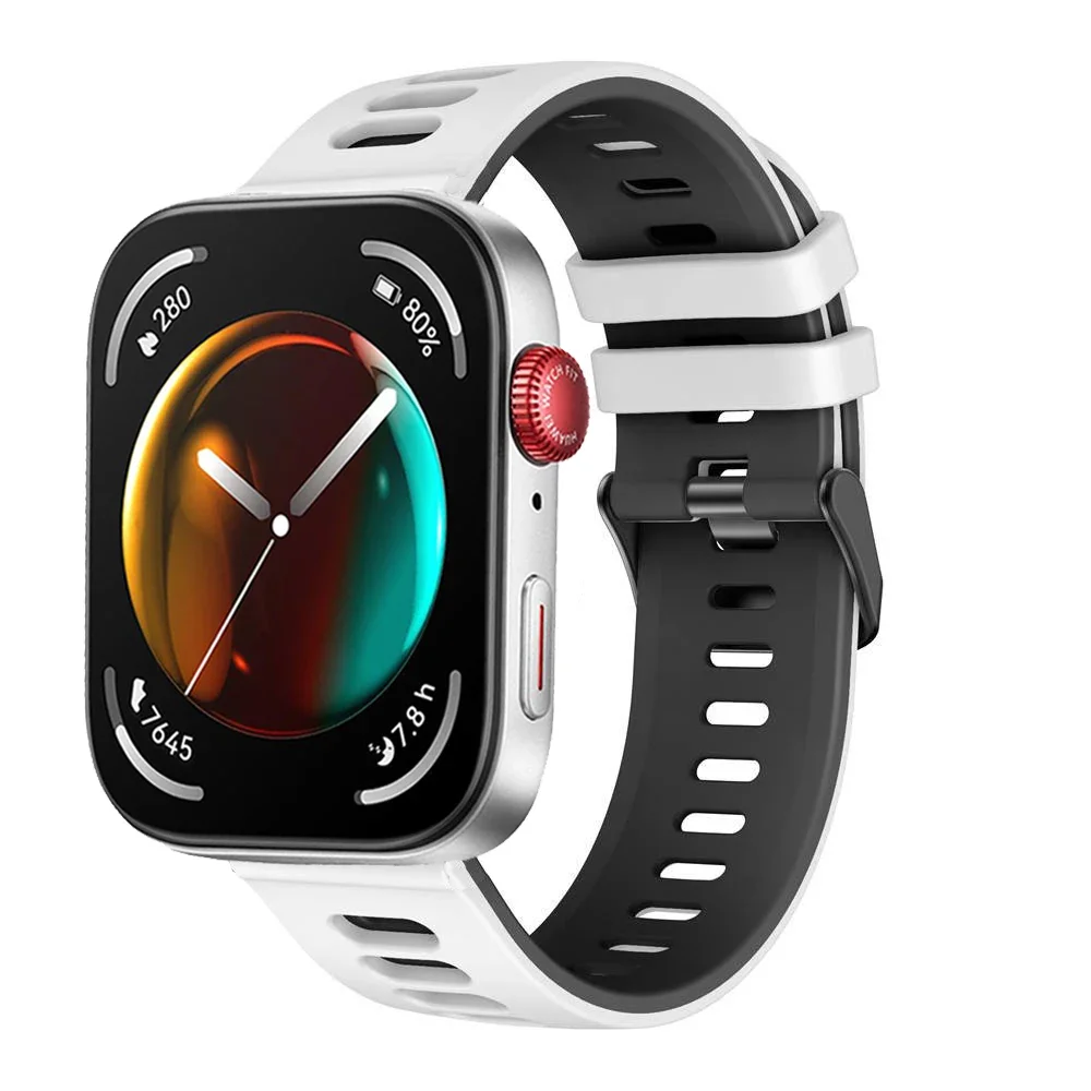 حزام سيليكون يحجب الألوان لساعة Huawei Watch Fit 4 Pro/4 حزام بديل رياضي قابل للتنفس لساعة Huawei Watch Fit 3