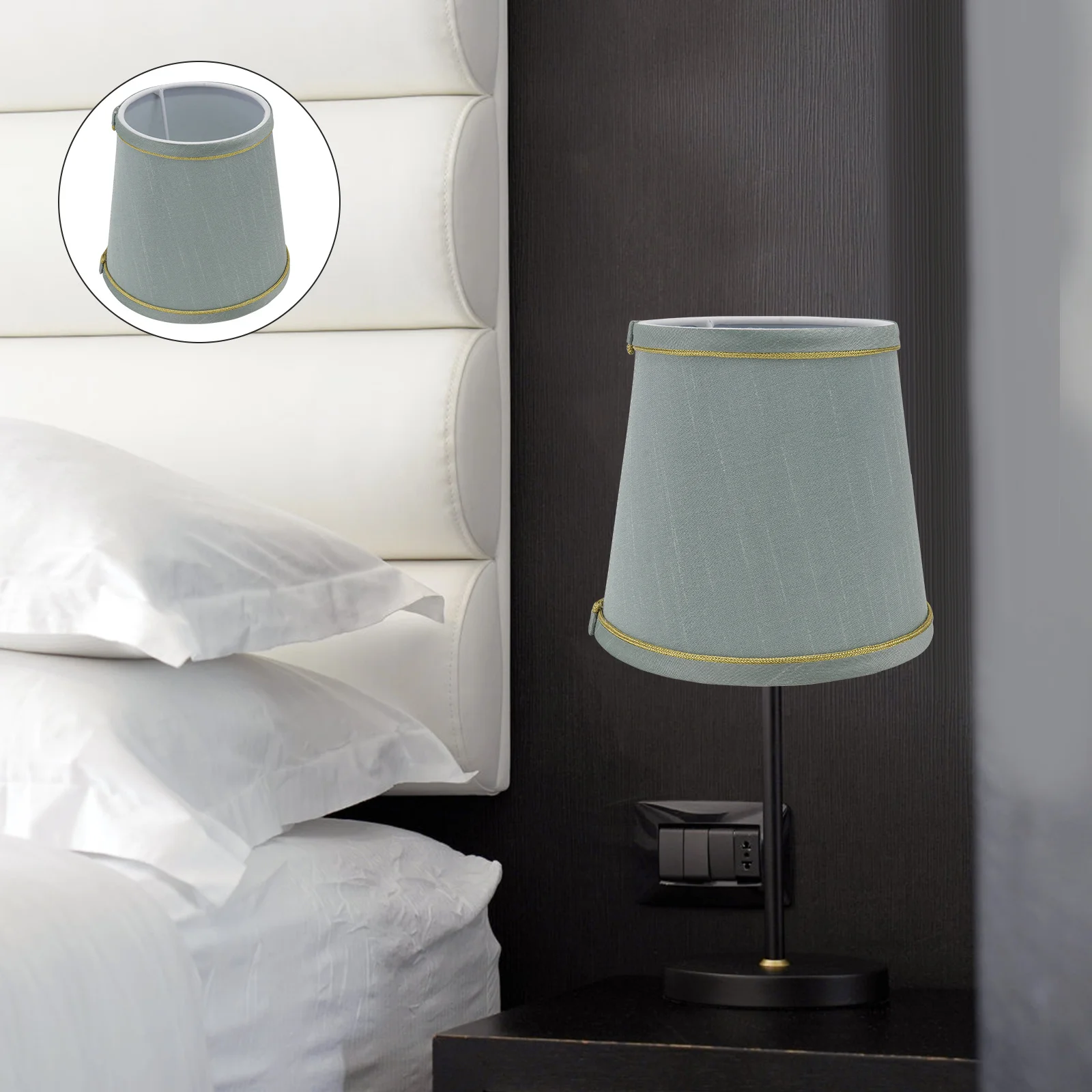 

1 шт. стильный тканевый абажур для защиты домашнего освещения, современный вид, подходит для различных ламп, простая установка