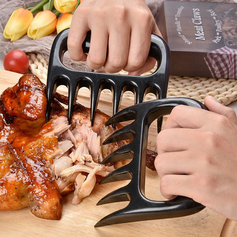 

BBQ Meat Shredder Claws Handle Shred Cut Meats Splitter Essential for BBQ Pork Ultra Sharp Blades Separator Heat Resistant