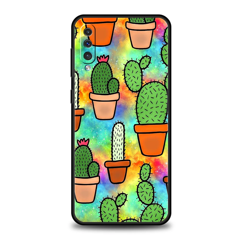 Plant Cactus Phone Case for Samsung Galaxy A24 A13 A53 A73 A33 A22 A12 A02 A03 A05 A70 A50 A10 A20 5G Silicone Cover Shell Bags