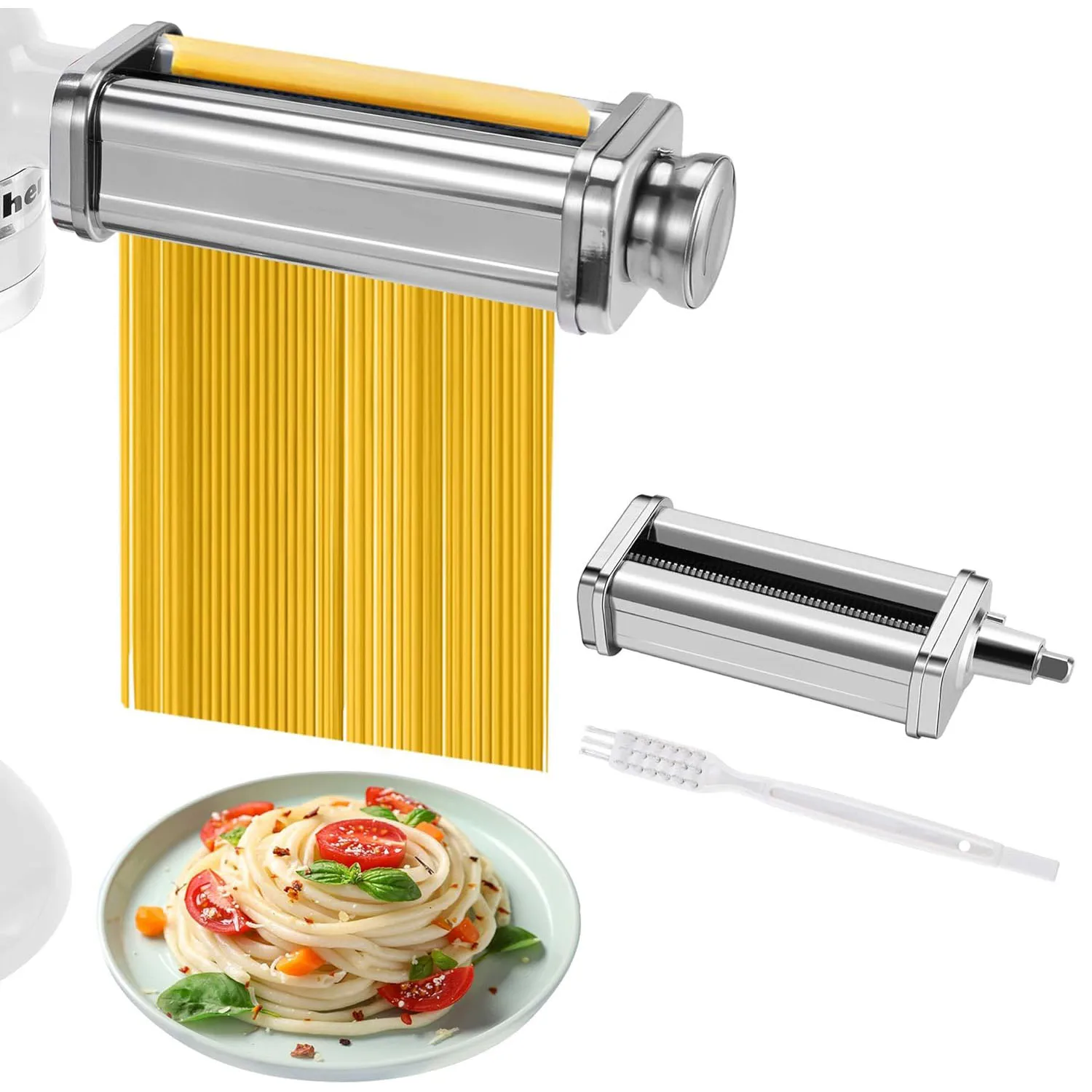 Spaghetti Cutter Attachment for KitchenAidStand Mixer Stainless Steel Pasta Maker Accessories for Kitchenaid Pasta Attachment