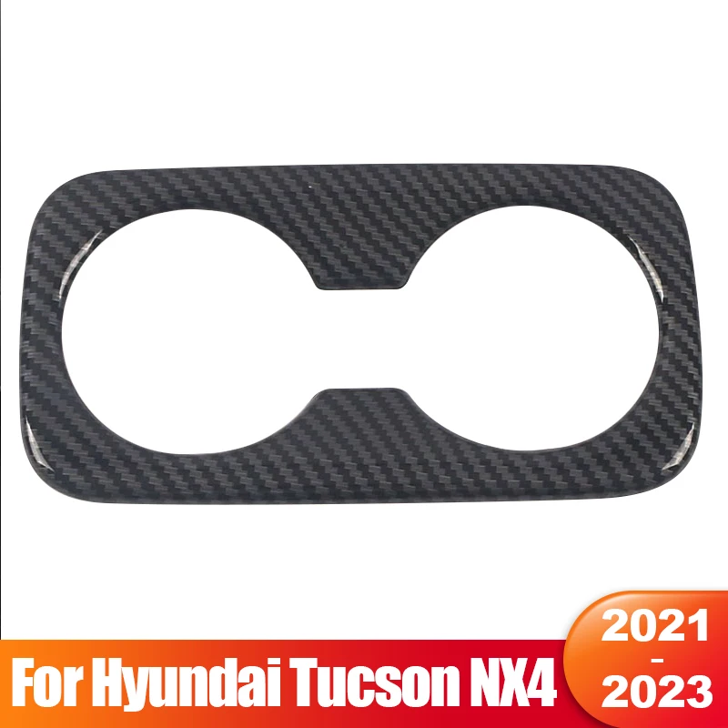 

For Hyundai Tucson NX4 2021 2022 2023 Hybrid N Line ABS Car Seat Back Row Water Cup Holder Cover Frame Trim Sticker Accessories