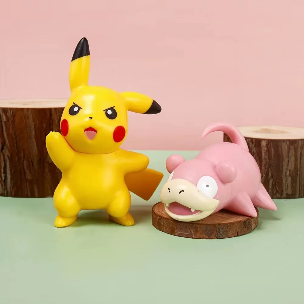 Hot Pokemon Anime Figures Pikachu Toys Model Charmander Psyduck Squirtle Jigglypuff Bulbasaur Kawaii Collect Dolls Kids Gift