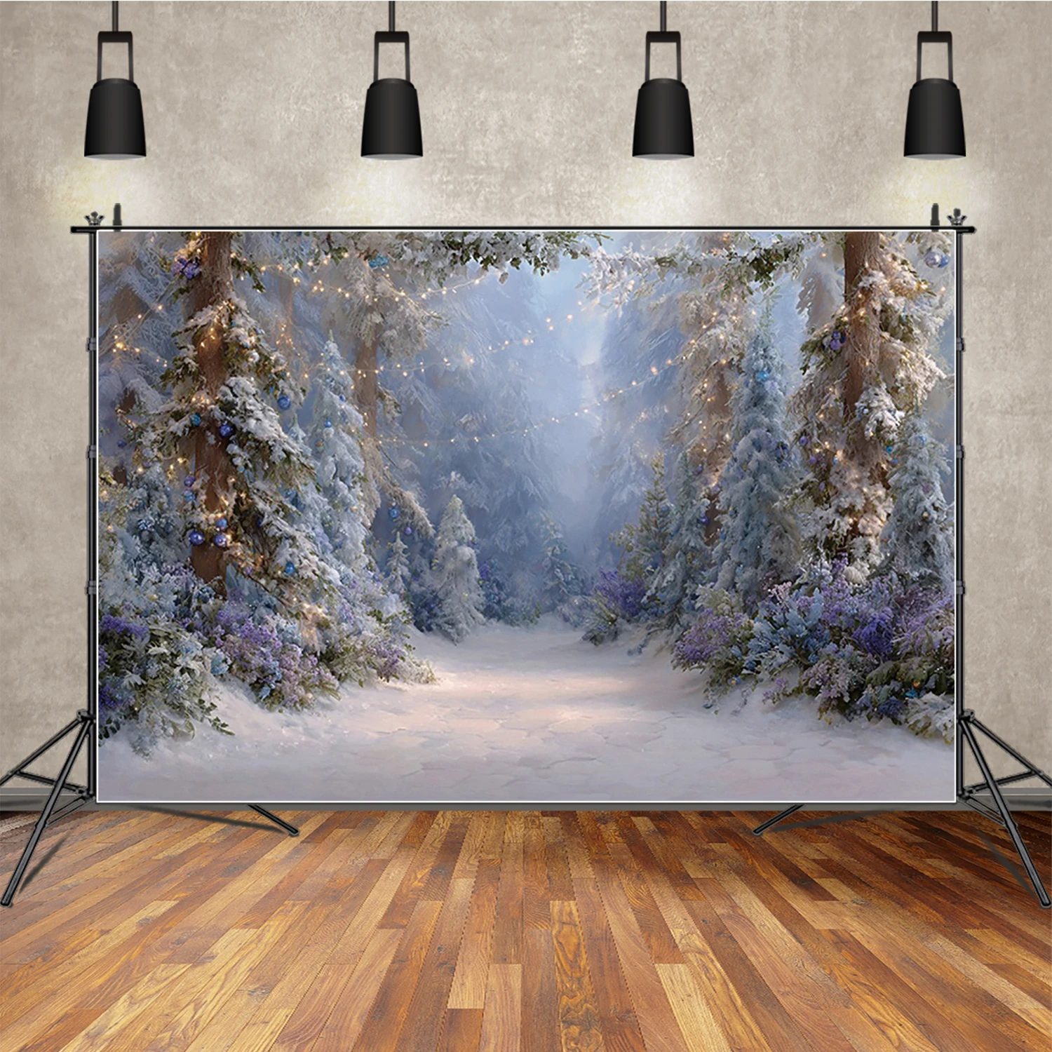 

MOON.QG Winter Pine Backgrounds For Photographs Snow Trees Christmas Backdrop Baby Studio Photography Accessories Decoration