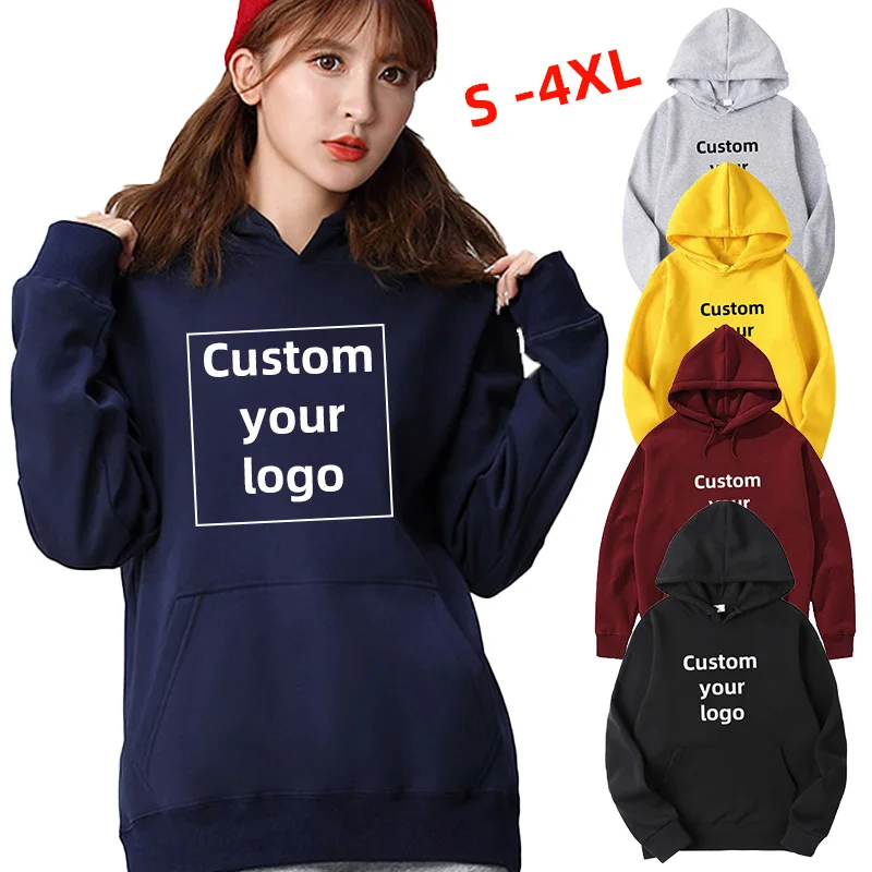 

Customize your logo Women's Fashion Sweatshirt Pullover Pocket Long Sleeve Hoody Sweatshirts oversize Hoodies S-4XL