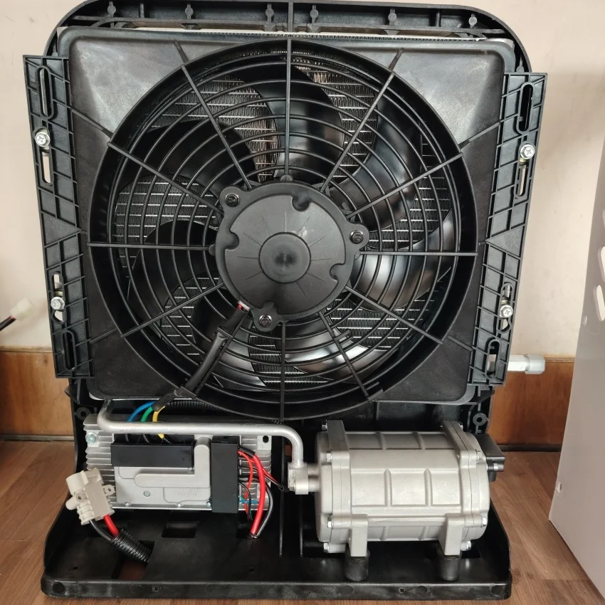 شاحنة تبريد كهربائية لمقصورة فان جرار، مكيف هواء 12 فولت، مكيف هواء 24 فولت تيار مستمر