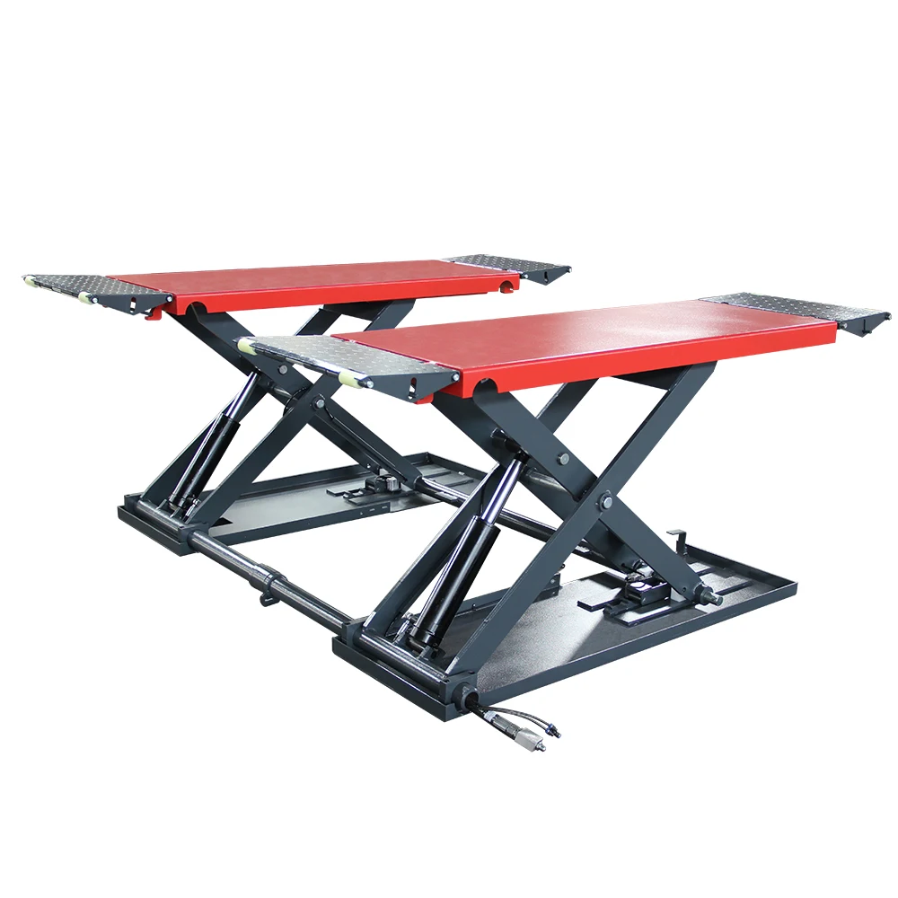 TFAUTENF CE 3500KG 1M Lifting Height Electrical Release Mid-rise Mobile Car Scissor Lift